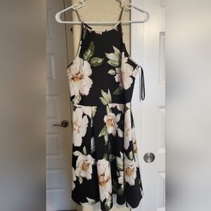 Monteau Black and White Floral Dress